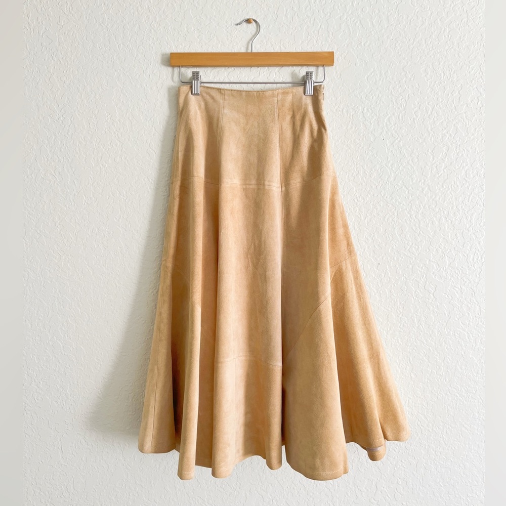 H&M Premium Collection Suede Midi Skirt
